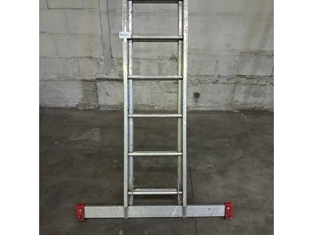 Uitschuifbare ladder 2x14 treeds - afbeelding 2 van  6