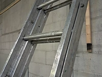 Uitschuifbare ladder 2x14 treeds - afbeelding 3 van  6