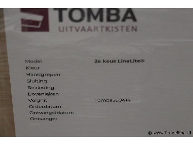 Uitvaartkist | model 2e keus linalite - afbeelding 6 van  6