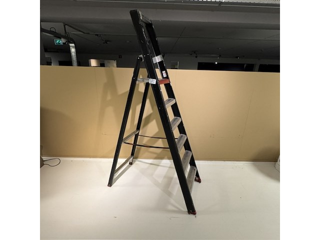 Uitzettrap altrex professional, zwart, 1x6 treden - afbeelding 1 van  3