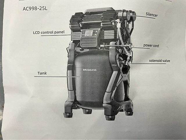 Ultra force equipment - ac998 25 l- compressor brushless - afbeelding 7 van  22