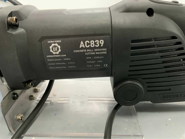 Ultra force equipment - betonzaag ac839 - 5000w - waterpomp - 6500rpm - afbeelding 13 van  20