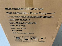 Ultra force equipment - gereedschapswagen 11 laden - 386 pcs gereedschap - softclose - afbeelding 6 van  17