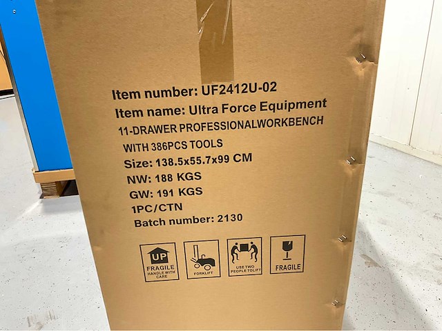 Ultra force equipment - gereedschapswagen 11 laden - 386 pcs gereedschap - softclose - afbeelding 7 van  17