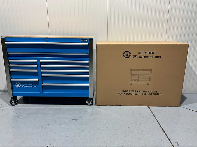 Ultra force equipment - gereedschapswagen 11 laden en krachtdoppenset - 386 pcs gereedschap - 21 doppen - afbeelding 4 van  11