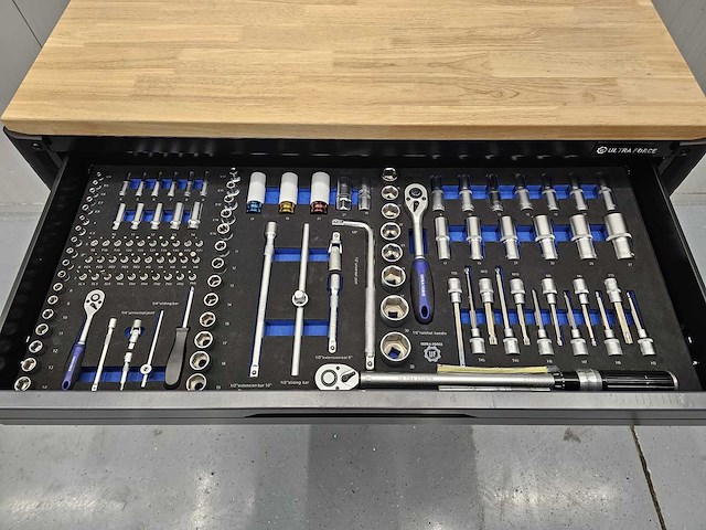 Ultra force equipment - gereedschapswagen 13 laden gevuld met 298 pcs gereedschap - afbeelding 21 van  25