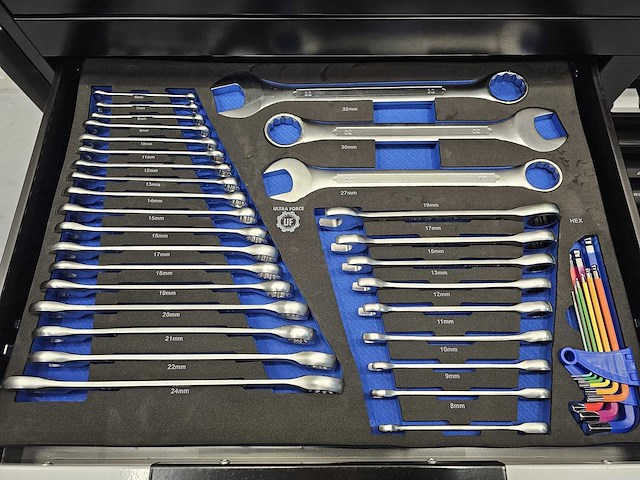 Ultra force equipment - gereedschapswagen 13 laden gevuld met 298 pcs gereedschap - afbeelding 21 van  22