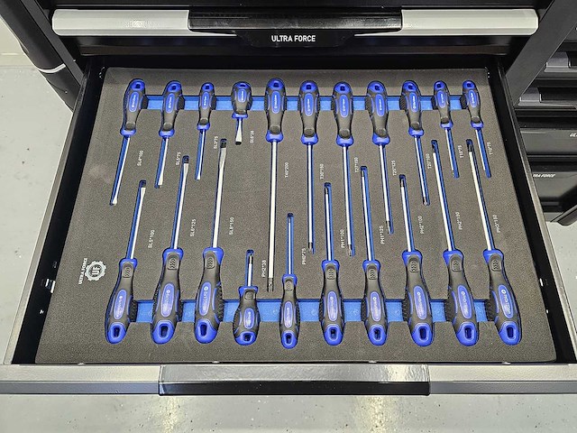 Ultra force equipment - gereedschapswagen 13 laden gevuld met 298 pcs gereedschap - afbeelding 12 van  25