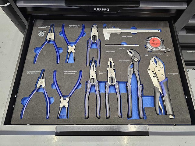 Ultra force equipment - gereedschapswagen 13 laden gevuld met 298 pcs gereedschap - afbeelding 2 van  19