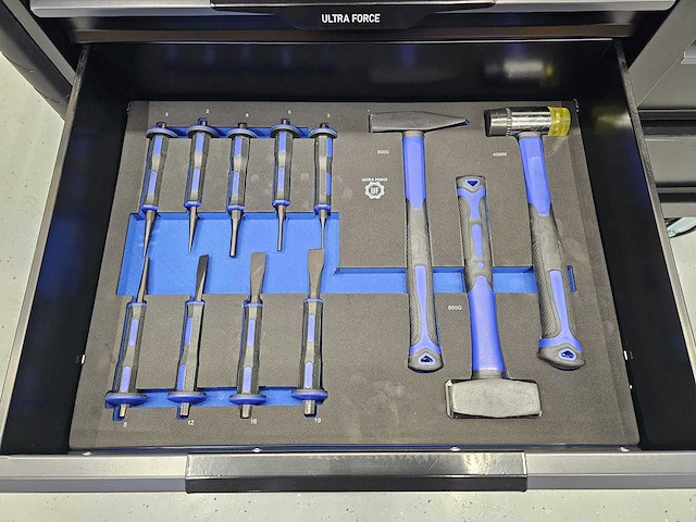 Ultra force equipment - gereedschapswagen 13 laden gevuld met 298 pcs gereedschap - afbeelding 3 van  19