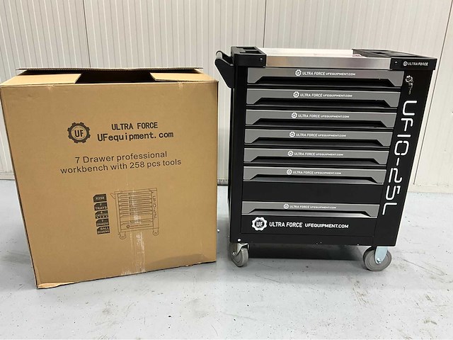 Ultra force equipment - gereedschapswagen 258 pcs en trolley 725 pcs - afbeelding 17 van  37