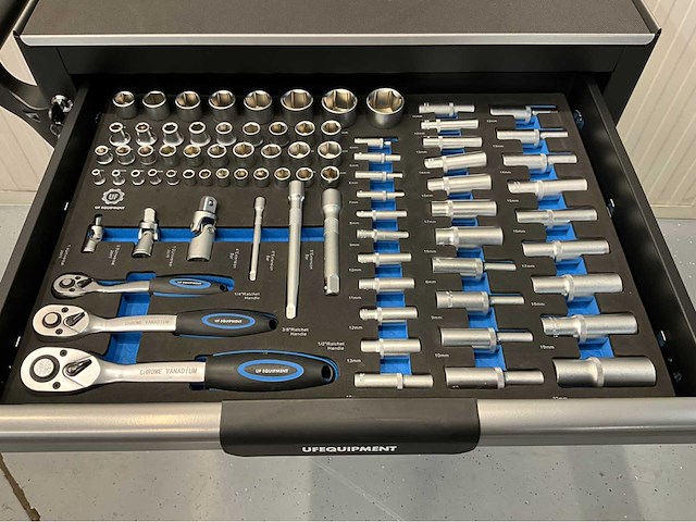 Ultra force equipment - gereedschapswagen 7 laden - 266 pcs gereedschap - afbeelding 18 van  21