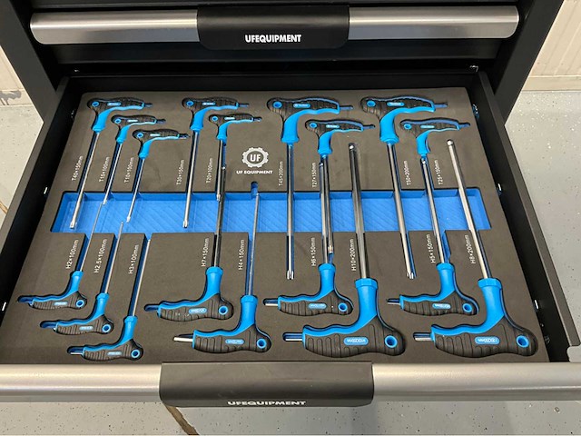 Ultra force equipment - gereedschapswagen 7 laden - 266 pcs gereedschap - afbeelding 1 van  14