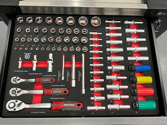 Ultra force equipment - gereedschapswagen 7 laden 258 pcs gereedschap - afbeelding 16 van  19