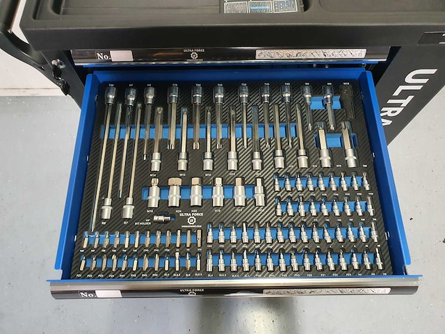Ultra force equipment - gereedschapswagen 7 laden, 260 pcs gereedschap - afbeelding 15 van  17