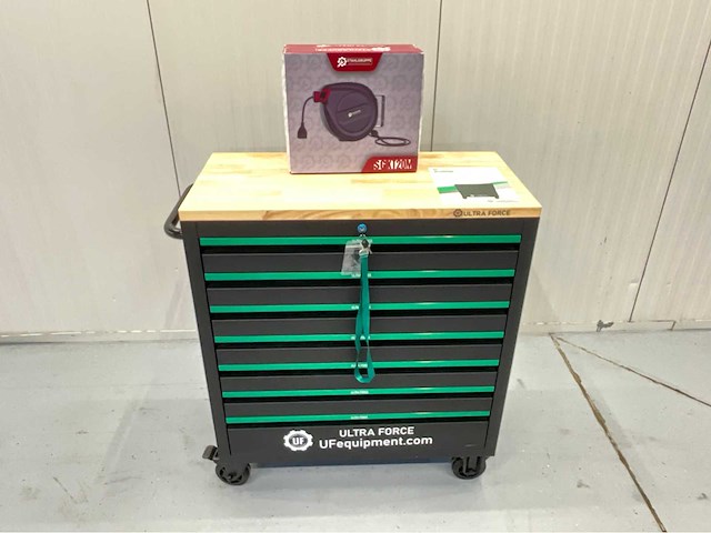 Ultra force equipment - gereedschapswagen 7 laden 269 pcs en snoerhaspel 20m - afbeelding 25 van  32