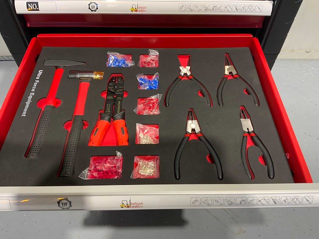 Ultra force equipment - gereedschapswagen 7 laden gevuld en hogedrukcompressor 40 liter - afbeelding 13 van  40