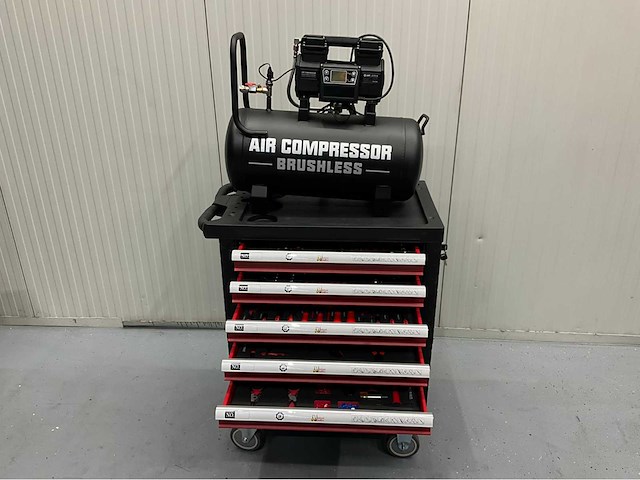 Ultra force equipment - gereedschapswagen 7 laden gevuld en hogedrukcompressor 40 liter - afbeelding 18 van  26