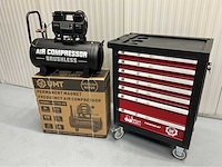 Ultra force equipment - gereedschapswagen 7 laden gevuld en hogedrukcompressor 40 liter - afbeelding 12 van  38