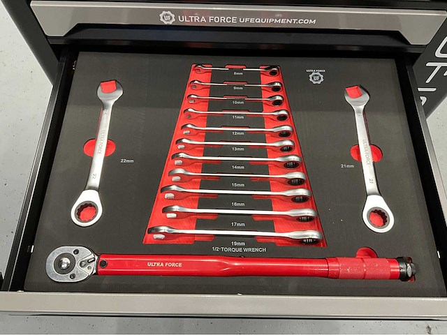 Ultra force equipment - gereedschapswagen 7 laden gevuld met 258 pcs gereedschap - afbeelding 6 van  20