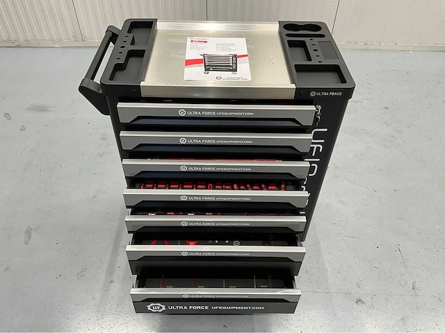 Ultra force equipment - gereedschapswagen 7 laden gevuld met 258 pcs gereedschap - afbeelding 6 van  19