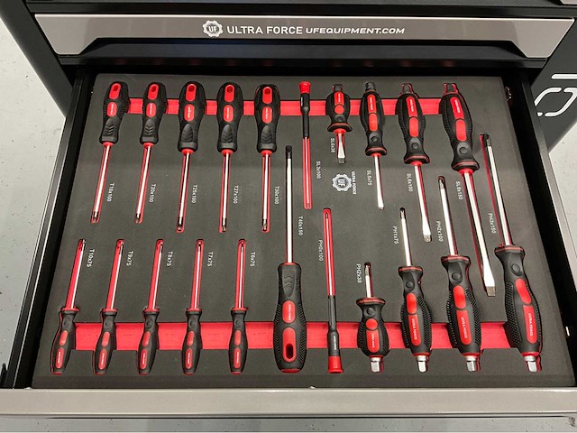 Ultra force equipment - gereedschapswagen 7 laden gevuld met 258 pcs gereedschap - afbeelding 18 van  20