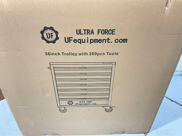 Ultra force equipment - gereedschapswagen 7 laden gevuld met 269 pcs gereedschap, softclose - afbeelding 7 van  17