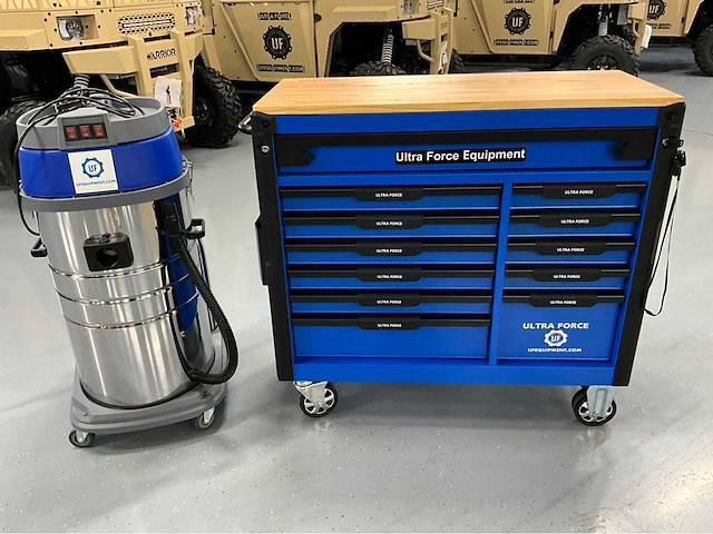 Ultra force equipment - gereedschapswagen jumbo heavy duty en industriële stofzuiger nat/droog 100liter - afbeelding 26 van  37
