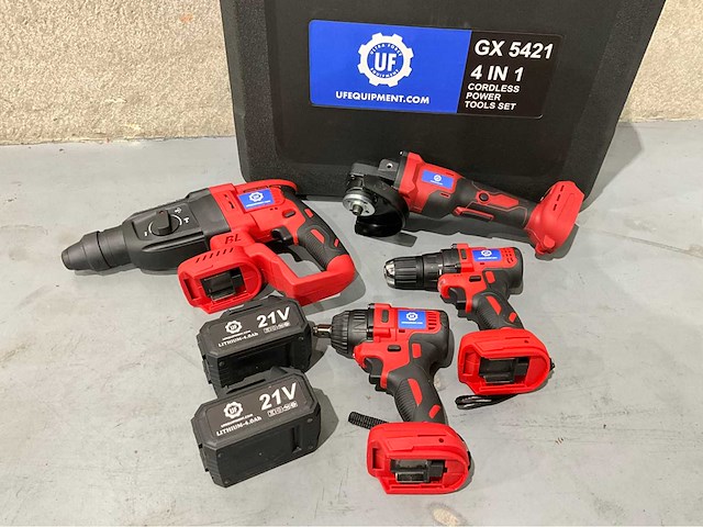 Ultra force equipment - gx5421 - 4 in 1 combopack - bandschroefmachine - afbeelding 1 van  10