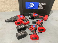 Ultra force equipment - gx5421 - 4 in 1 combopack - bandschroefmachine - afbeelding 1 van  8