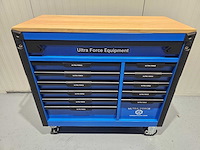 Ultra force equipment - jumbo heavy duty- gereedschapswagen, 12 laden incl 293 pcs gereedschap - afbeelding 1 van  17