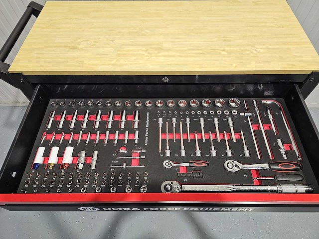 Ultra force equipment - redline xl gereedschapswagen 12 laden - 471 pcs gereedschap - afbeelding 15 van  20