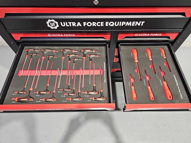 Ultra force equipment - redline xl gereedschapswagen 12 laden - 471 pcs gereedschap - afbeelding 10 van  21