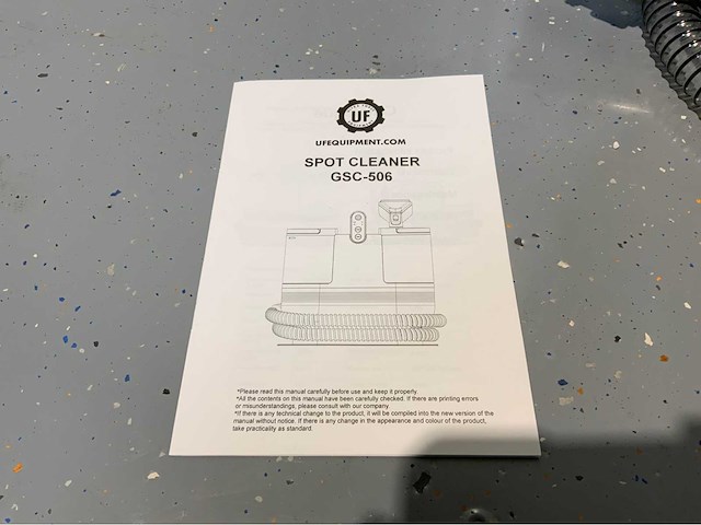 Ultra force equipment - spot cleaner / extractiemachine - afbeelding 5 van  8