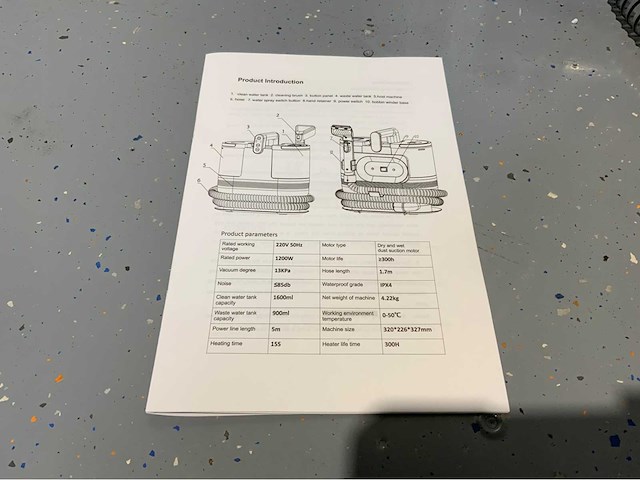 Ultra force equipment - spot cleaner / extractiemachine - afbeelding 1 van  1