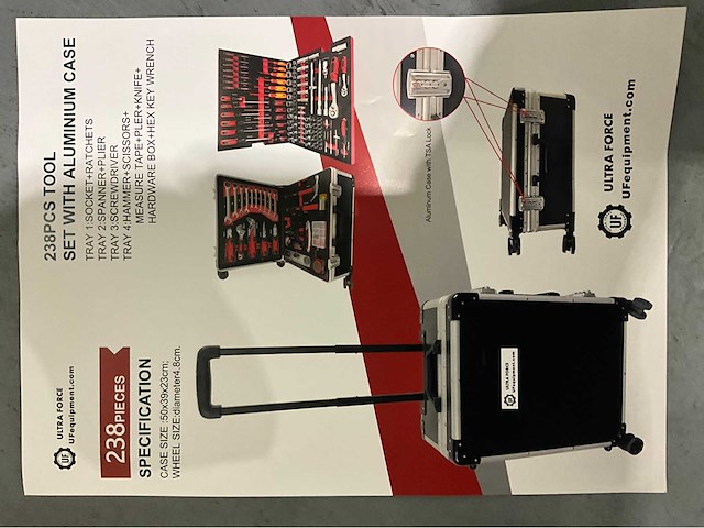 Ultra force equipment- 2026 - 238 stuks - gereedschapswagen - afbeelding 2 van  11