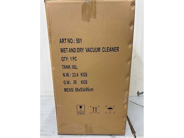 Ultra force equipment 80l- 3600w industriële stofzuiger nat/droog - 3 motoren a 1200w per motor aan te zetten - afbeelding 5 van  13