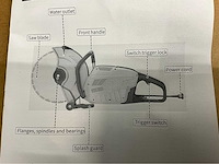 Ultra force equipment betonzaag ac7405 - 5000w - waterpomp koeling - 2026 - afbeelding 9 van  14
