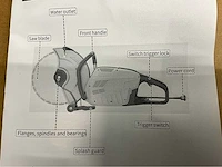 Ultra force equipment betonzaag ac7405 - 5000w - waterpomp koeling - 2026 - afbeelding 9 van  19