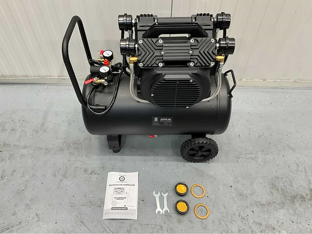 Ultra force equipment compressor ac9099-39l - 2 motoren 4000w - aluminium tank - brushless - olievrij - eco stand - afbeelding 22 van  27