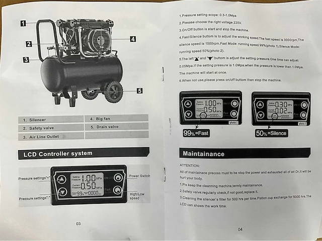 Ultra force equipment compressor ac9099-39l - 2 motoren 4000w - aluminium tank - brushless - olievrij - eco stand - afbeelding 24 van  27