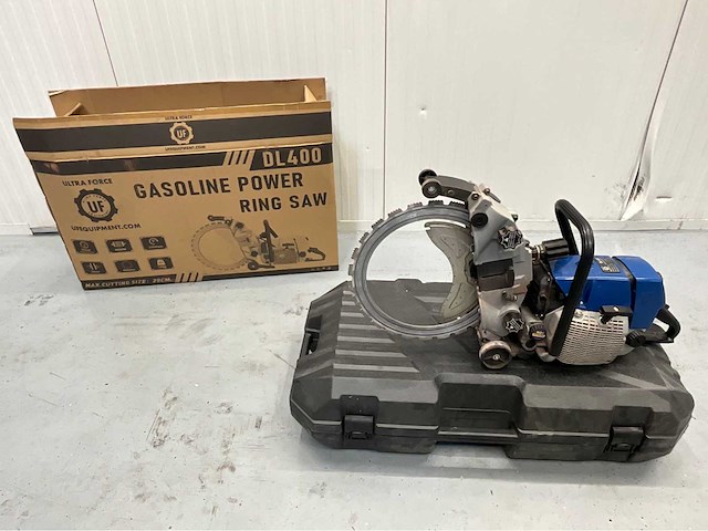 Ultra force equipment dl400 - ringzaag beton benzine 5000w in koffer - harde bouwmaterialen - retourgoed blauw - afbeelding 1 van  8