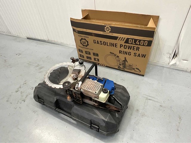 Ultra force equipment dl400 - ringzaag beton benzine 5000w in koffer - harde bouwmaterialen - retourgoed blauw - afbeelding 5 van  8