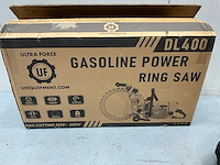 Ultra force equipment dl400 - ringzaag beton benzine 5000w in koffer - harde bouwmaterialen - retourgoed geel - afbeelding 8 van  8