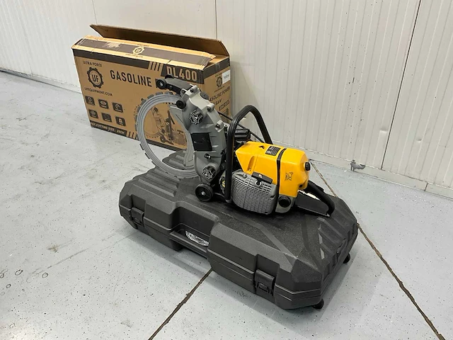 Ultra force equipment dl400 - ringzaag beton benzine 5000w in koffer - harde bouwmaterialen - retourgoed geel - afbeelding 5 van  8