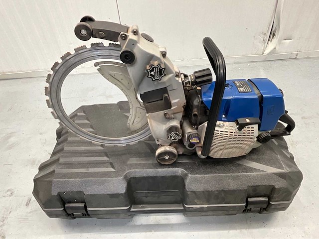 Ultra force equipment dl400 - ringzaag beton benzine 5000w in koffer - harde bouwmaterialen - retourgoed blauw - afbeelding 2 van  8