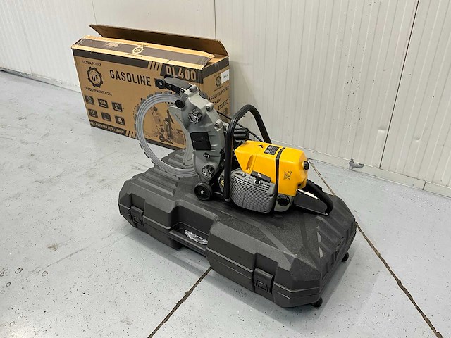 Ultra force equipment dl400 - ringzaag beton benzine 5000w in koffer - harde bouwmaterialen - retourgoed geel - afbeelding 5 van  8