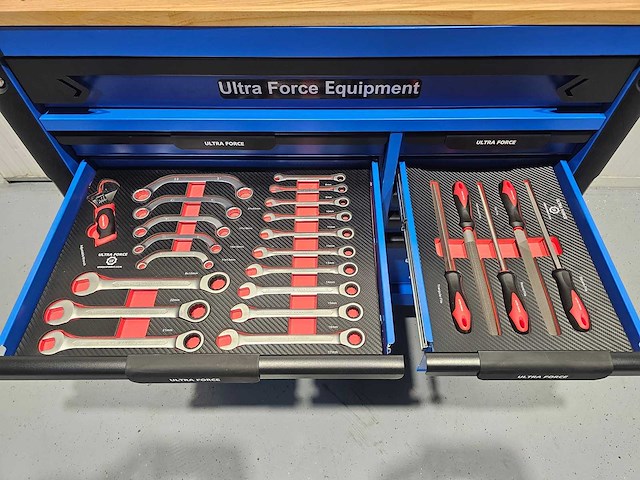 Ultra force equipment gereedschapswagen 12 laden 293 pcs en trolley 238 pcs - afbeelding 20 van  49