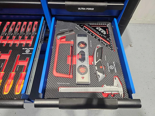 Ultra force equipment gereedschapswagen 12 laden 293 pcs gereedschap - heavy duty jumbo - afbeelding 13 van  32