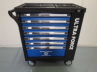 Ultra force equipment gereedschapswagen 7 laden 260 pcs gereedschap - 2 sleutels - afbeelding 12 van  18